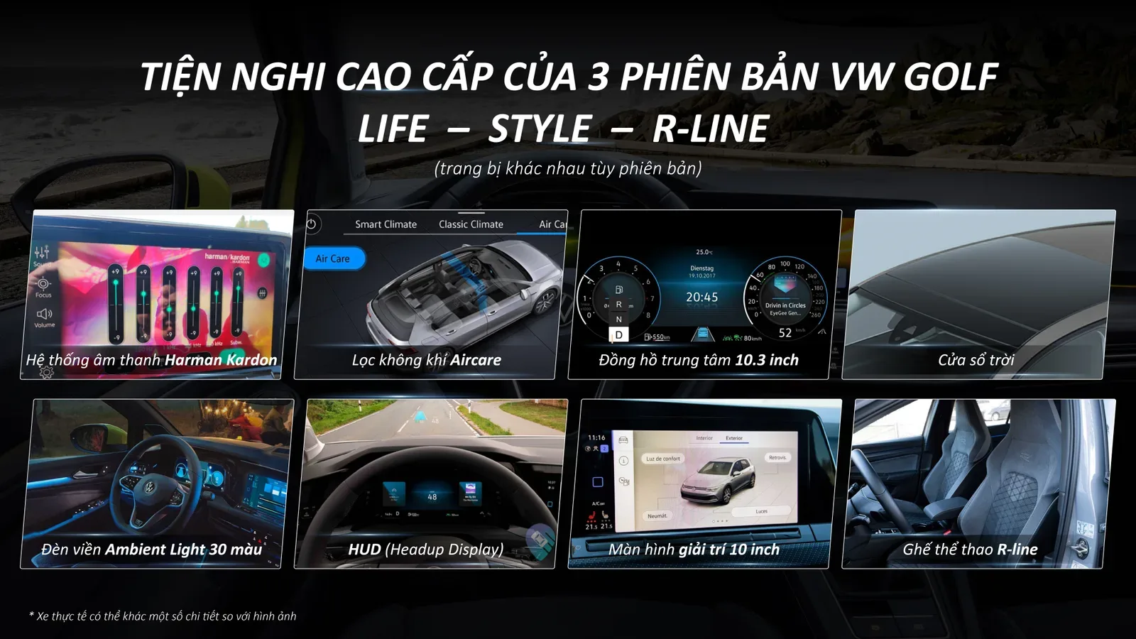 Tiện nghi cao cấp của 3 phiên bản