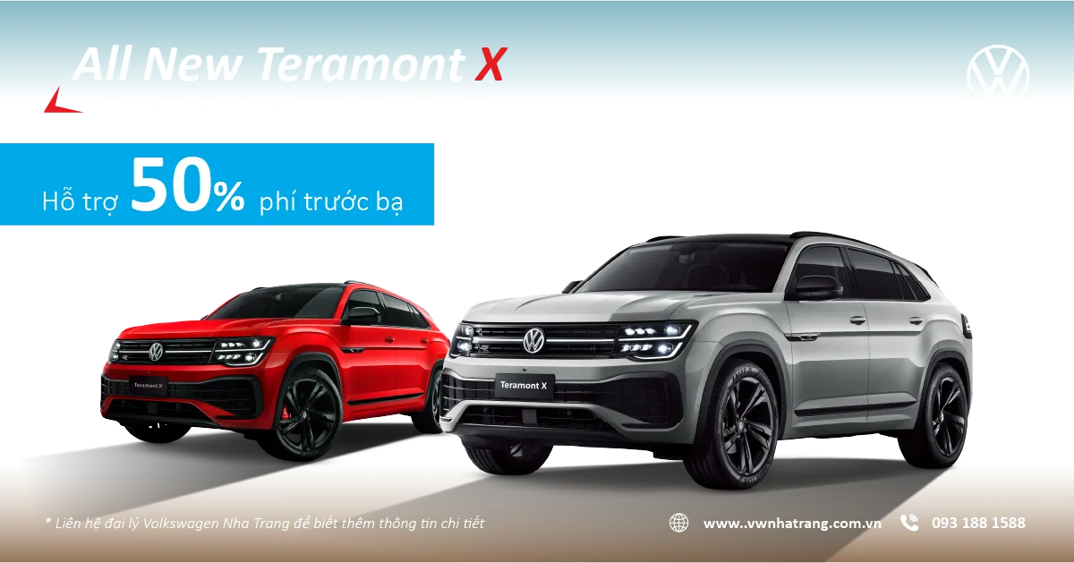 Volkswagen tung ưu đãi 50% phí trước bạ cho Volkswagen Teramont X
