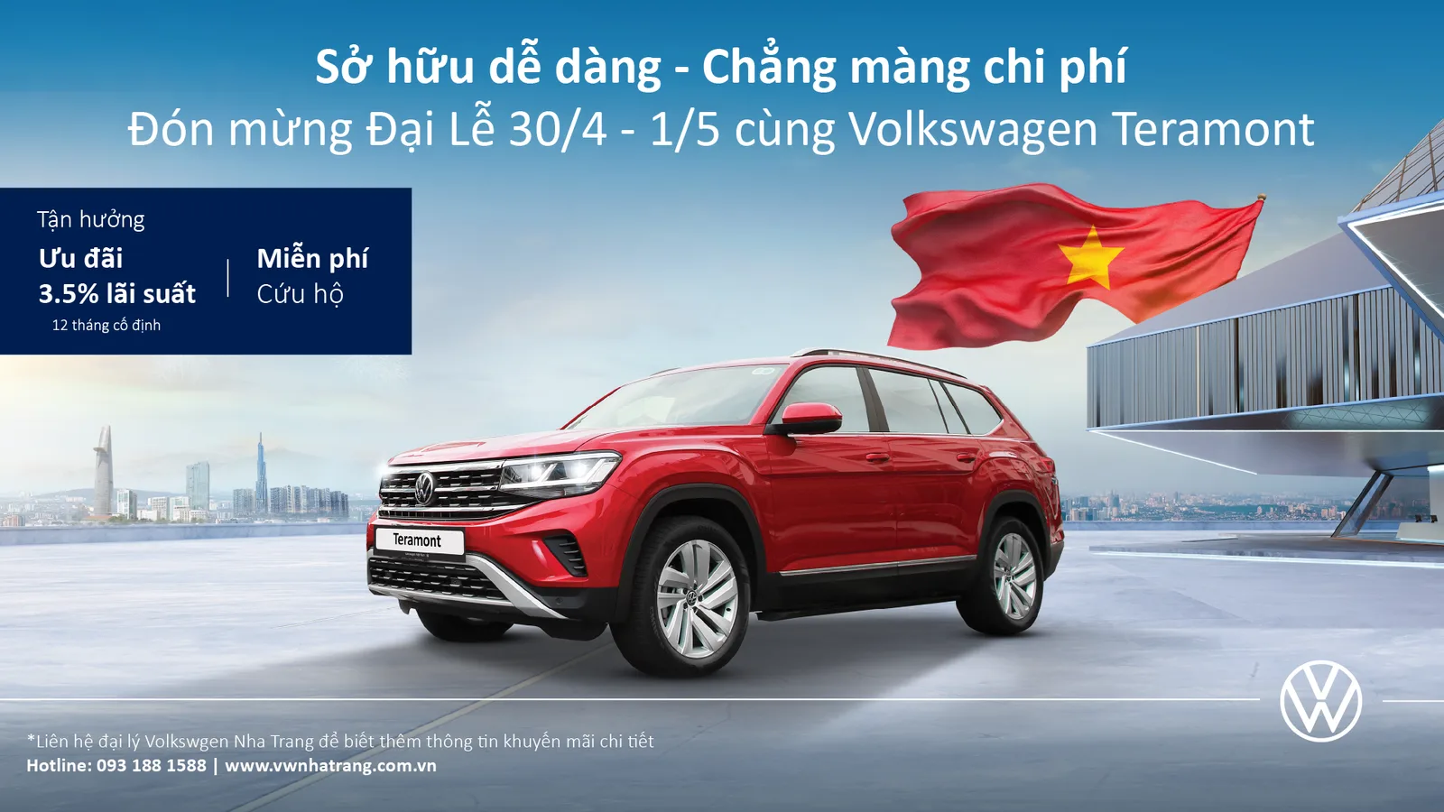 Mừng Đại Lễ 30/4 - 1/5 sở hữu ngay ưu đãi cùng Volkswagen Nha Trang