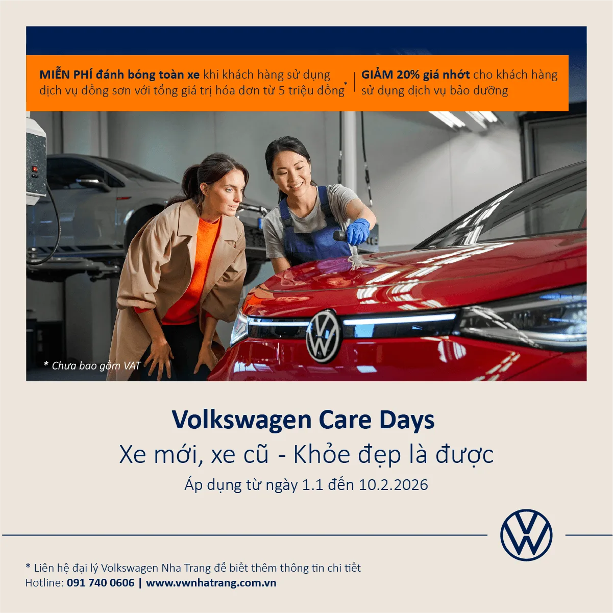 Volkswagen Care Days. Xe mới, xe cũ. Khỏe đẹp là được